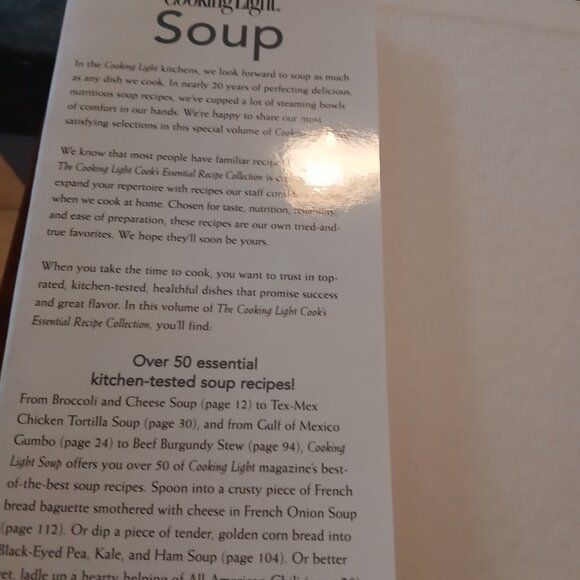 Cooking Light Soup Cookbook GUC Hardcover - Picture 3 of 5